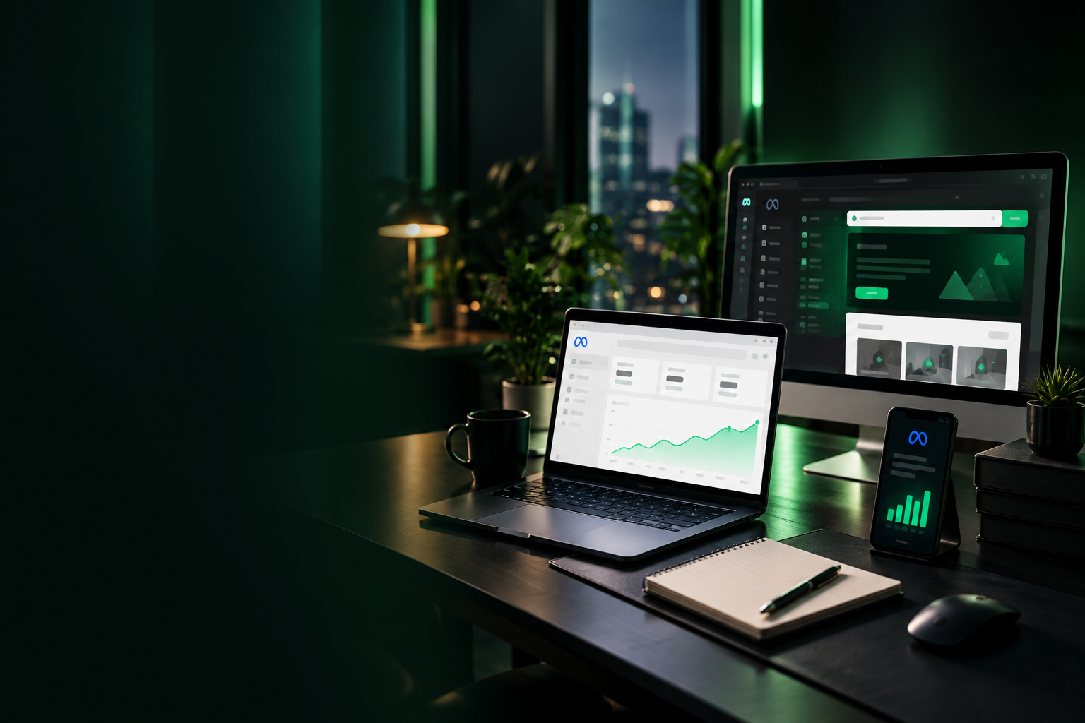 Meta Ads Workspace Background